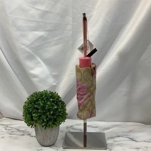 NWT Coach Mini Umbrella in Signature Kaffe Fassett Print - Silver/light Khaki